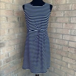 Mia & Tess Navy Striped Summer Sleeveless Summer Dress, Size Medium